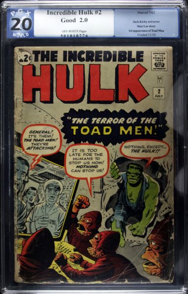1962 Incredible Hulk #2 Marvel Comics (PGX 2.0 Good) Stan Lee Story Jack Kirby Art