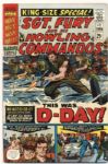 1965-71 Sgt. Fury & His Howling Commandos King Size Annual #1-7 Marvel Comics (Featuring Dick Ayers Cover/Art; Stan Lee, Roy Thomas, and Gary Friedrich Stories)