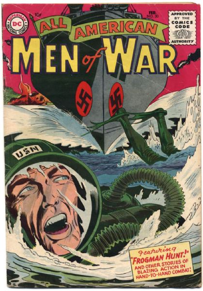1955-56 All American Men of War #25, 27 & 30 DC Comics Very Good (MEARS Auction LOA)