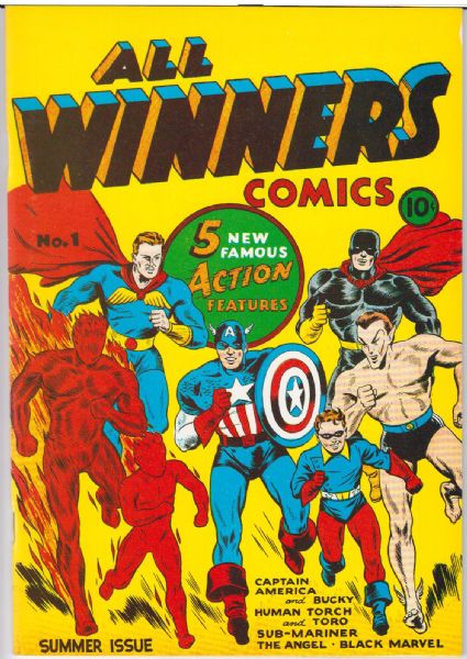 1941 Flashback #23/All-Winners Comics #1 1974 Reprint "Marvel Comics" Featuring Alex Schomburg Cover/Art; Carl Burgos and Stan Lee Stories)