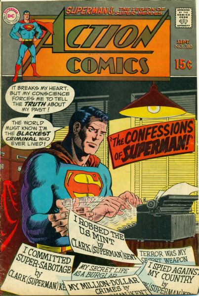 1969-70 Superman #380-385 DC Action Comics Fine to Fine + (MEARS Auction LOA)