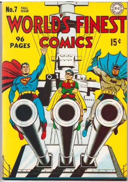 1942 Flashback #28/Worlds Finest Comics #7 1974 Reprint "DC Comics" Featuring Jack Burnley Cover/Art; Jerry Siegel and Gardner Fox Story)