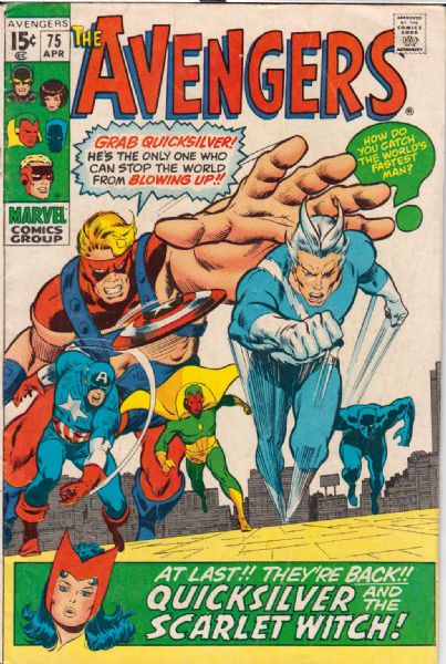1970 Avengers #75-79 Marvel Comics (MEARS VG/F)