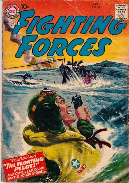 1956-57 Fighting Heroes #14-17 & 20 Fair/Very Good (MEARS Auction LOA)