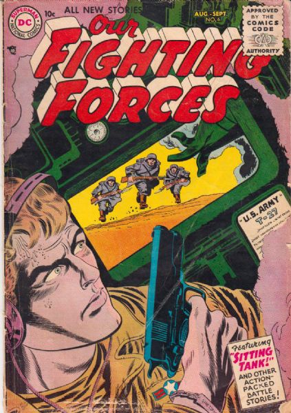 1955-56 Our Fighting Forces #6, 9, 11 & 12 DC Comics Very Good (MEARS Auction LOA) 