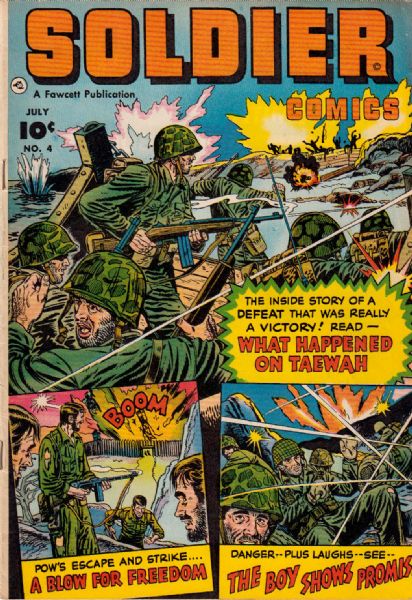 1951-53 Soldier Comics Soldiers of Fortune War Comics Golden Age Ungraded (MEARS Auction LOA) - Lot of 7