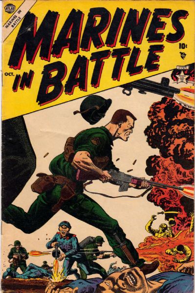 1954-58 Marines In Battle War Comics Golden/Silver Age Ungraded (MEARS Auction LOA) - Lot of 8