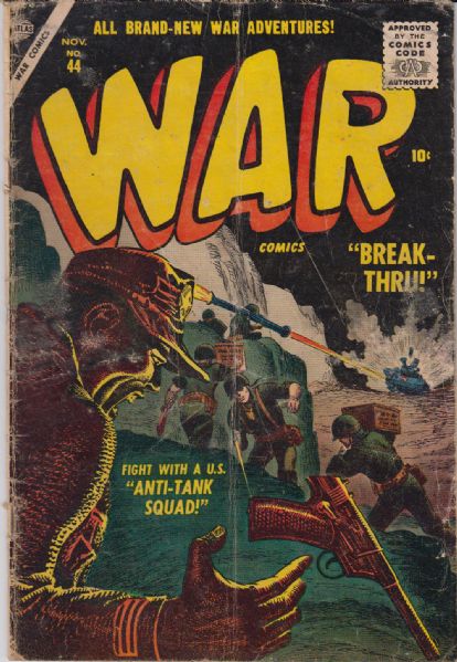 1955-56 War Comics #28, 30, 34, 44 Marvel Comics (Featuring Robert Sale and Carl Burgos Cover/Art)