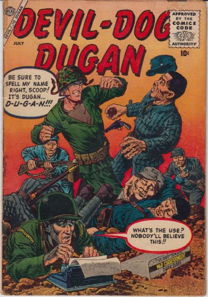1956 Devil-Dog Dugan #1-2 Olympia Publications (MEARS LOA)