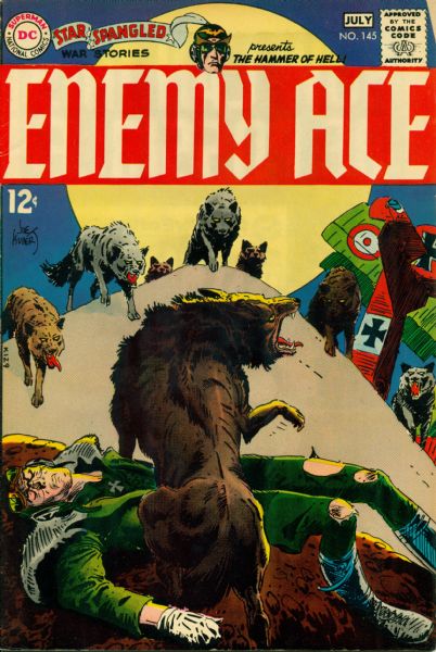 1969 Star Spangled War Stories Enemy Ace DC Comics #143-145 Very Good/Very Fine With Neil Adams Story Illustration (MEARS Auction LOA)