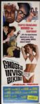 1966 Ghost In The Invisible Bikini Insert (14"x36") Original Movie Poster (MEARS Auction LOA) Women in Bikinis and Ghoulish Men