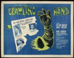 1963 Crawling Hand 1/2 Sheet (28" x 22") Original Movie Poster  (MEARS Auction LOA) With Alan Hale