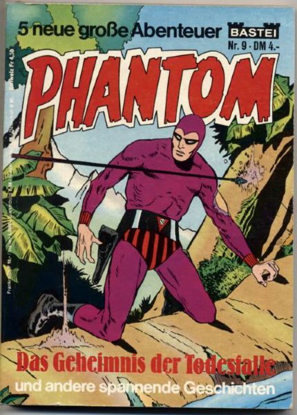 1970s Phantom #9 German Version Bastei Comics Very Fine (MEARS Auction LOA)