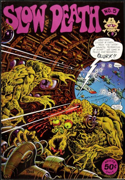 1970 Slow Death #5 "Last Gasp Comics" (Featuring Rand Holmes Cover/Art; Dave Sheridan Story) 