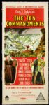 1956 The Ten Commandments Insert (14" x 36") Original Movie Poster w/ Charlton Heston Yule Brynner Vincent Price (MEARS LOA)