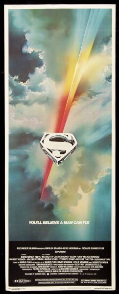 1978 Superman Insert (14"x36") Original Movie Poster (MEARS LOA) 