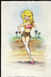 2011 Larry Welz Underground Artwork "Cherry Poptart" 15" x 22.5" Watercolor Painting (MEARS LOA) One of a Kind, Incredibly Unique!!