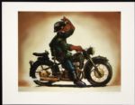 2006 Mark Bode Original Artwork "Lizard on a 1941 BMW Motorcycle" 17" x 22" Belgian Print (MEARS LOA) RARE