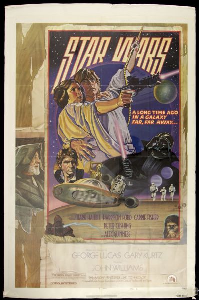 1977 Star Wars 1-Sheet (27" x 41") Original Movie Poster (MEARS LOA) All Time Movie Classic