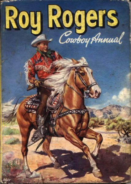 1950s Roy Rogers Cowboy Annual HC Book - World Distributors Western Publishing