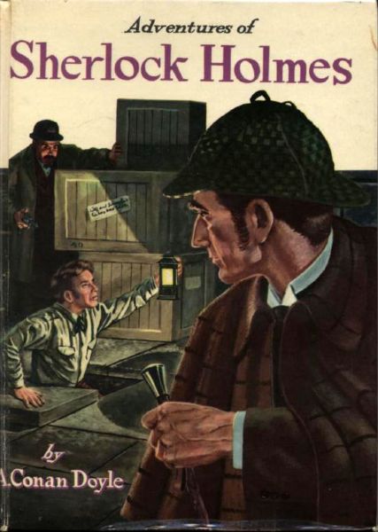 1955 Adventures of Sherlock Holmes HC Book by Arthur Conan Doyle - Whitman Publishing