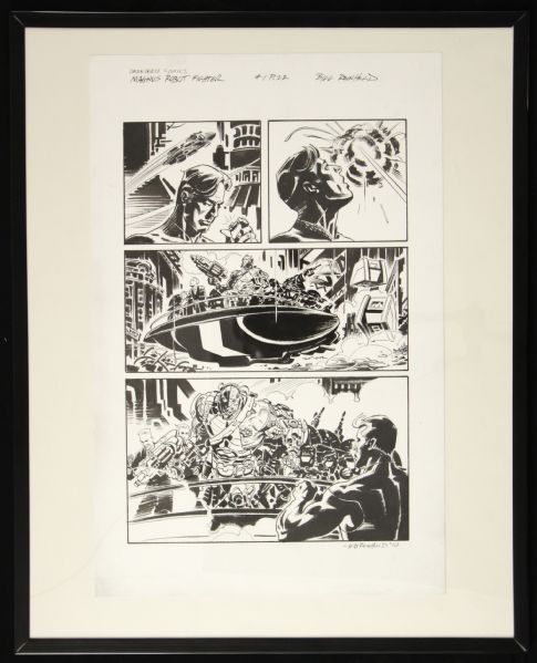 2010 Bill Reinhold "Magnus Robot Fighter #1 Page 22 Original Illustration" 16"x20" Black and White Original Illustration Artwork (MEARS LOA) RARE!!!