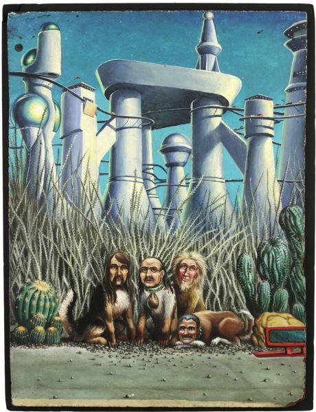 1981 Larry Todd "Its A Dogs Life Cover" 16"x20" Oil on Masonite Panel (MEARS LOA) RARE!!!