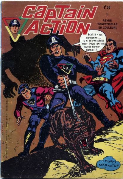 1971-72 Captain Action #1-5 French Version National Periodical Publications Bronze Age Ungraded (MEARS Auction LOA)