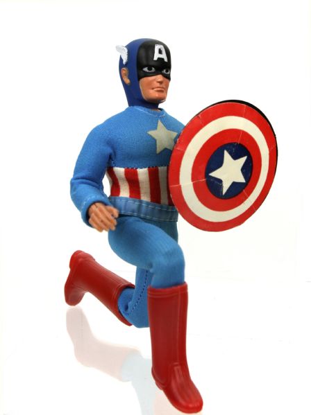 1973 Captain America Worlds Greatest Super Heroes MEGO Type 2 8" Action Figure (MEARS LOA)