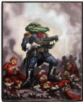1991 Larry Todd General History Concept Painting 16x20 Oil Painting on Masonite Board (MEARS LOA) RARE!!!