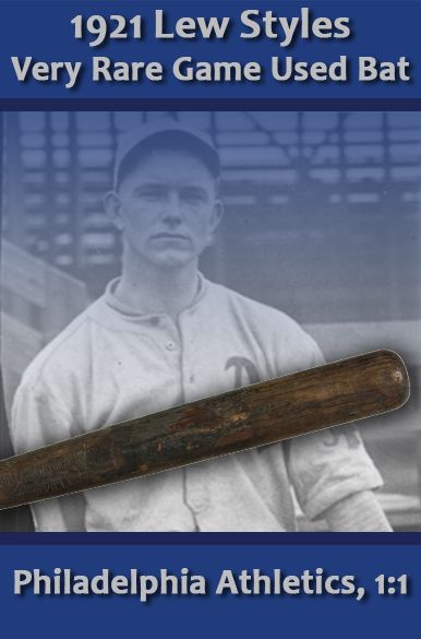 1919-21 Lena Styles H&B Louisville Slugger Professional Model Game Used Bat (MEARS Auction LOA) Very Rare Philadelphia Athletics Bat, 1:1
