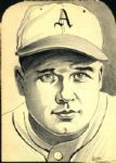 1929-35 Jimmie Foxx Philadelphia Athletics "The Sporting New Collection Archives" 7" x 9.5" Original Illustration Art (Sporting News Collection Hologram/MEARS Photo LOA) Unique 1:1 
