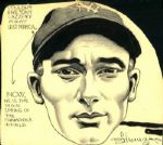 1927-28 Tony Lazzeri New York Yankees "The Sporting News Collection Archives" 8" x 9" Original Illustration Art (Sporting News Collection Hologram/MEARS Photo LOA) Unique 1:1