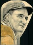 1916-27 Walter Johnson Washington Senators "The Sporting News Collection Archives" 8" x 10" Original Illustration Art (Sporting News Collection Hologram/MEARS Photo LOA) Unique 1:1