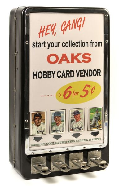 1950s Baseball Card Vending Machine 5c Table Top 