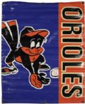 1950-97 Memorial Stadium Ballpark Vinyl Banners Baltimore Orioles & Colts - Lot of 12 With Team LOA