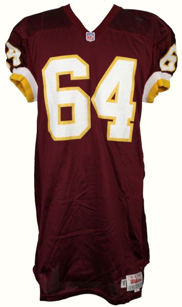 1997 Powell #64 Washington Redskins Game Issued Jersey (MEARS Auction LOA)