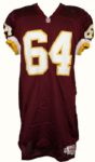 1997 Powell #64 Washington Redskins Game Issued Jersey (MEARS Auction LOA)