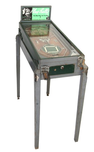Play Ball How Many Runs Can You Score Pinball Machine With Original Headboard Advertisement 