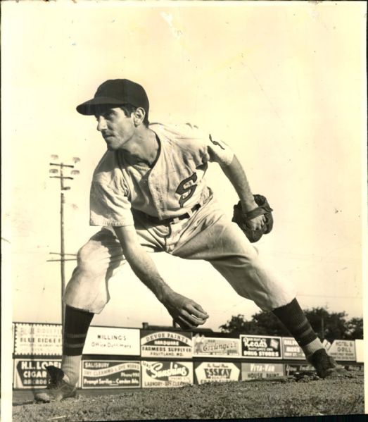1940-49 Jorge Comellas Salisbury Cardinals Los Angeles Angeles Clint Conatser Boston Braves "TSN Collection Archives" Original Photos (TSN Collection Hologram/MEARS Photo LOA) - Lot of 3