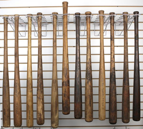 1917-33 H&B Louisville Slugger Professional Model Game Used Minor League Bats (Lot of 12)