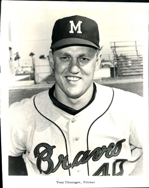 1965 Tony Cloninger Milwaukee Braves "The Sporting News Collection Archives" Original 8" x 10" Photo (Sporting News Collection Hologram/MEARS Photo LOA)