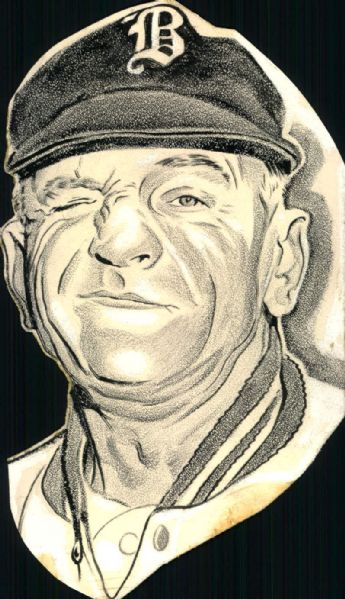 1938-60 Casey Stengel Boston Bees / Braves New York Yankees "The Sporting News Collection Archives" Original Illustration Artwork (Sporting News Collection Hologram/MEARS Photo LOA) - Lot of 2