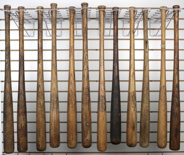 1917-31 H&B Louisville Slugger Professional Model Game Used Minor League Bats (Lot of 12)
