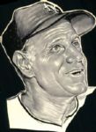 1948-55 Leo Durocher New York Giants "The Sporting News Collection Archives" Original Illustration Artwork (Sporting News Collection Hologram/MEARS Photo LOA) - Lot of 2