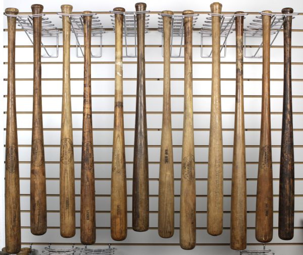 1917-31 H&B Louisville Slugger Professional Model Game Used Minor League Bats (Lot of 12)