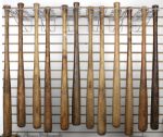 1917-31 H&B Louisville Slugger Professional Model Game Used Minor League Bats (Lot of 12)