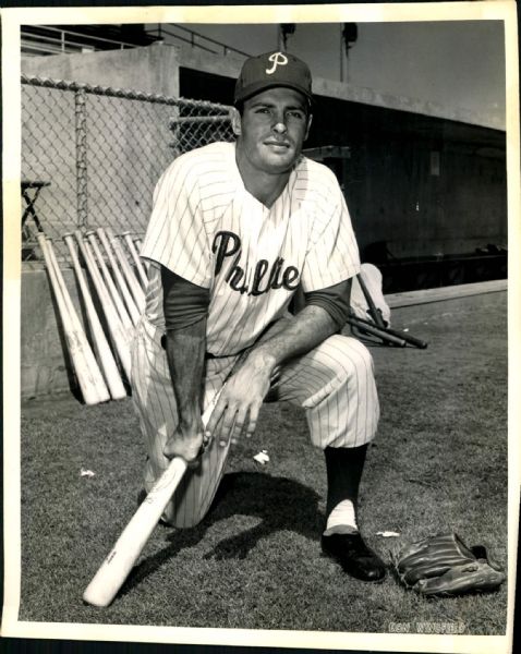 1956 Bob Bowman Philadelphia Phillies "The Sporting News Collection Archives" Original 8" x 10" Photo (Sporting News Collection Hologram/MEARS Photo LOA)