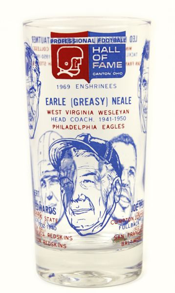 1969 Pro Football Hall of Fame Glass - Vern Biever Estate 
