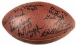 1966-67 Green Bay Packers Super Bowl I Multi-Signed Football - Lot of 3 With 35 Sigs. Incl. Aldridge Nitschke Pitts Taylor Starr McGee  - JSA